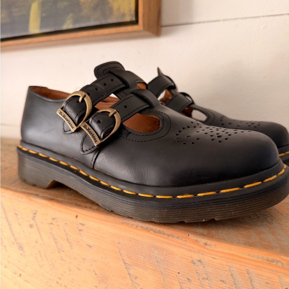 Dr. Martens Black Leather Buckle Shoes